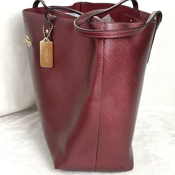 COACH Large Leather Town Tote Double Handle Shoulder Bag Style no F79983 - Picture 15 of 16
